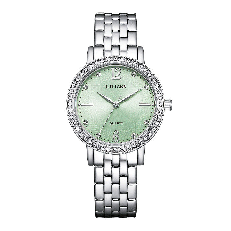 Citizen Green 31mm Crystal Ladies Dress Watch