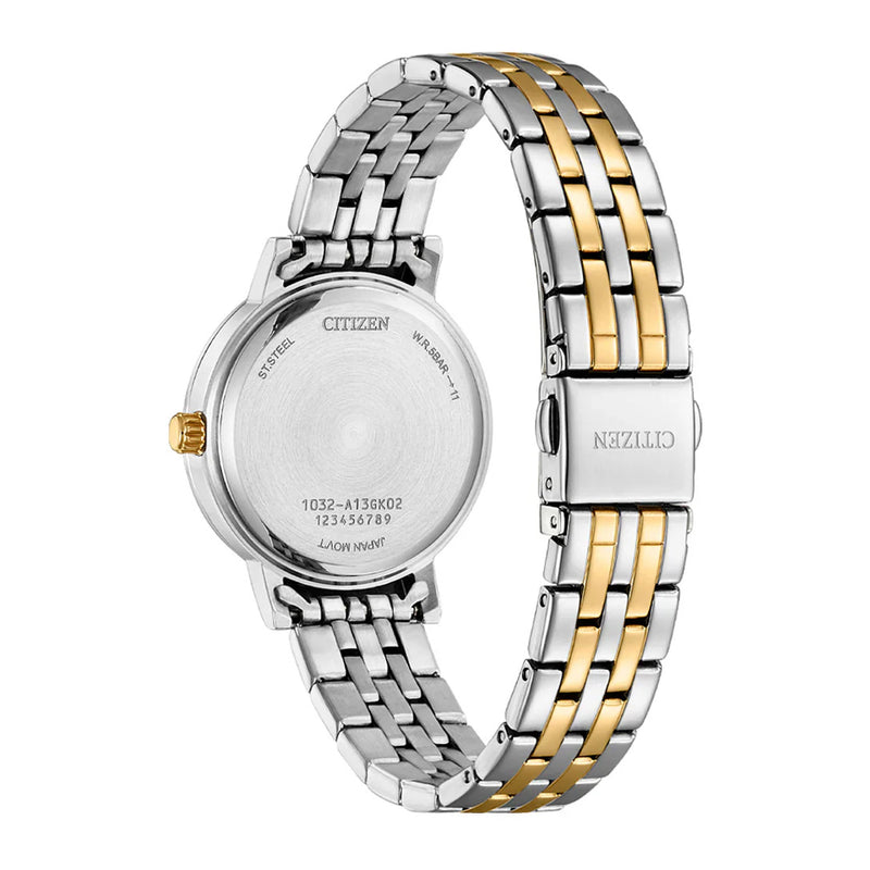 Citizen Ladies' Blue Crystal 31mm Two-Tone Dress Watch