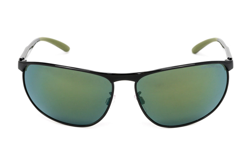 Emporio Armani Men's Sunglasses Wraparound Black/Green EA212430146R