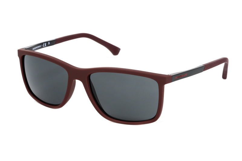 Emporio Armani Men's Sunglasses Rectangular Burgundy EA4058525187