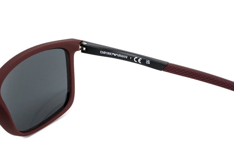 Emporio Armani Men's Sunglasses Rectangular Burgundy EA4058525187