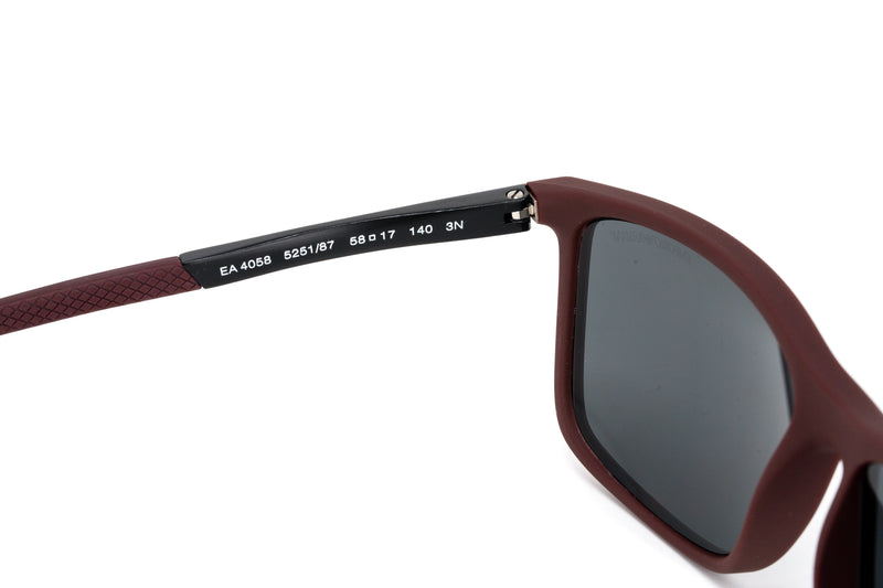 Emporio Armani Men's Sunglasses Rectangular Burgundy EA4058525187