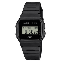 Casio POP Series F-91WB-1ADF Unisex Black Digital Watch