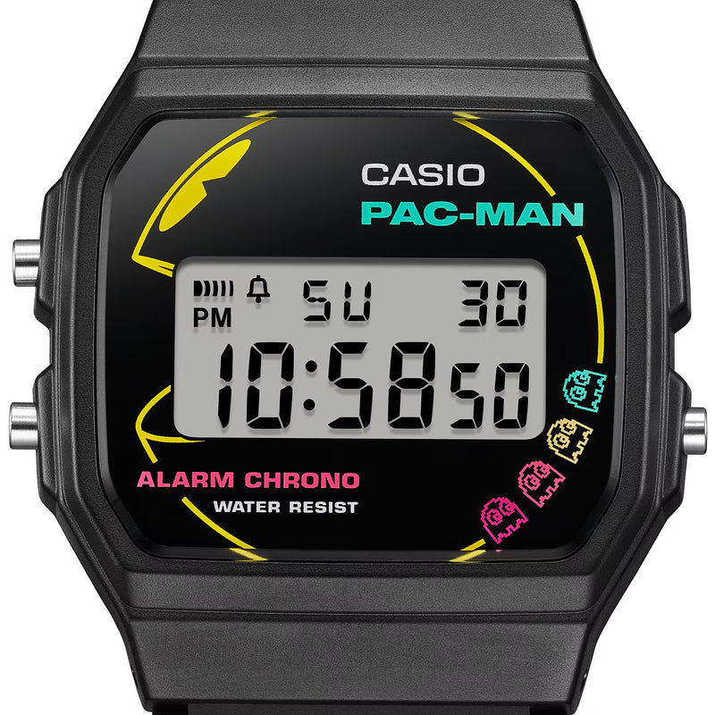 Casio PAC-MAN Unisex Digital Watch Black F-91WPC-1ADR