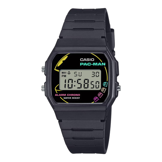 Casio PAC-MAN Unisex Digital Watch Black F-91WPC-1ADR