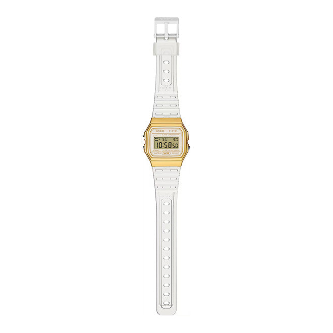 Casio Transparent Unisex Gold Digital Watch