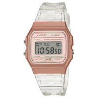Casio Transparent Unisex Rose Gold Digital Watch
