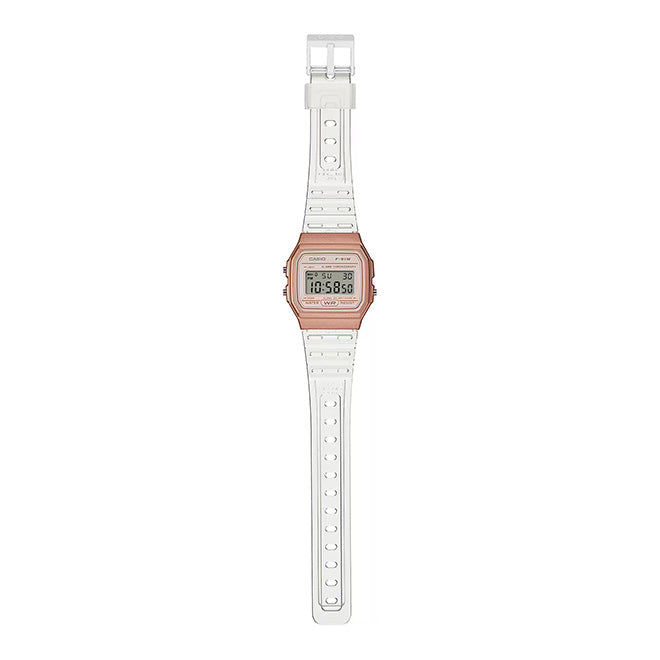 Casio Transparent Unisex Rose Gold Digital Watch