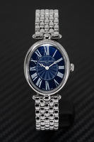 Frederique Constant Watch Ladies Art Deco Stainless Steel Blue FC-200MPN2V6B