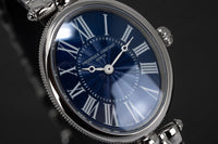 Frederique Constant Watch Ladies Art Deco Stainless Steel Blue FC-200MPN2V6B