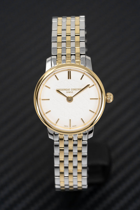 Frederique Constant Watch Ladies Classic Two-Tone Yellow Gold PVD FC-200WHS3B