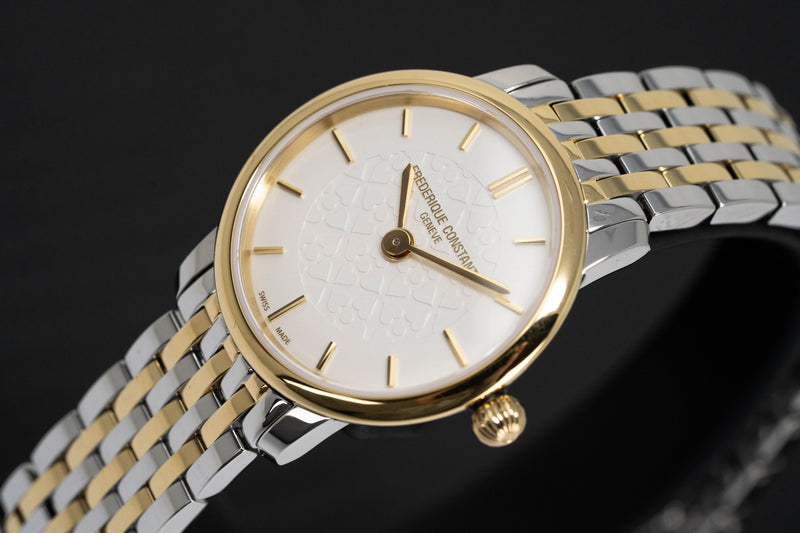 Frederique Constant Watch Ladies Classic Two-Tone Yellow Gold PVD FC-200WHS3B