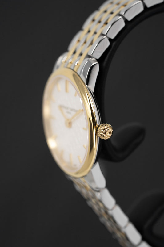 Frederique Constant Watch Ladies Classic Two-Tone Yellow Gold PVD FC-200WHS3B