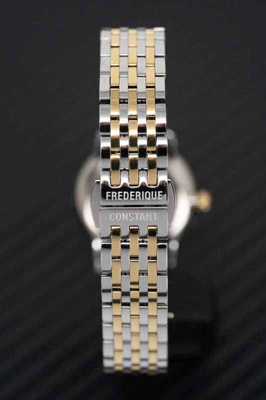 Frederique Constant Watch Ladies Classic Two-Tone Yellow Gold PVD FC-200WHS3B