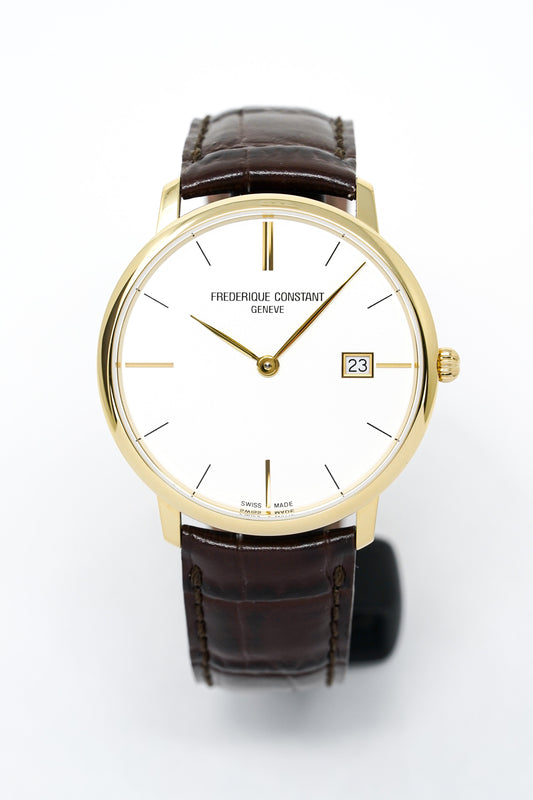 Frederique Constant Slimline Watch Yellow Gold FC-220V5S5