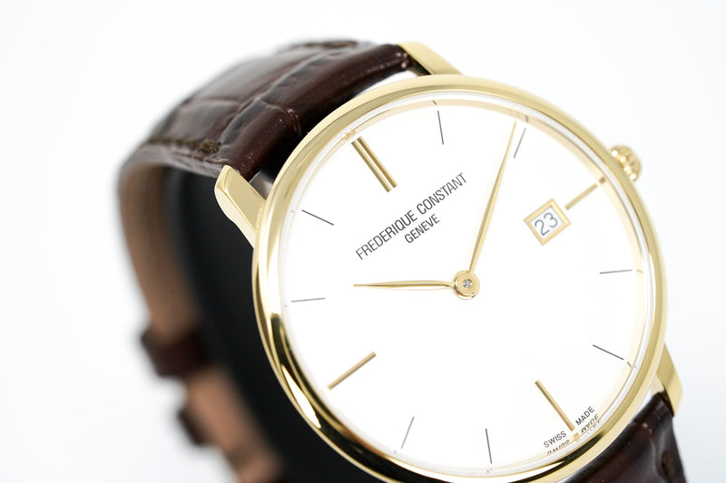 Frederique Constant Slimline Watch Yellow Gold FC-220V5S5