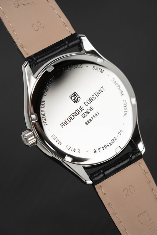 Frederique Constant Watch Men's Classic Black Leather FC-225ST5B6