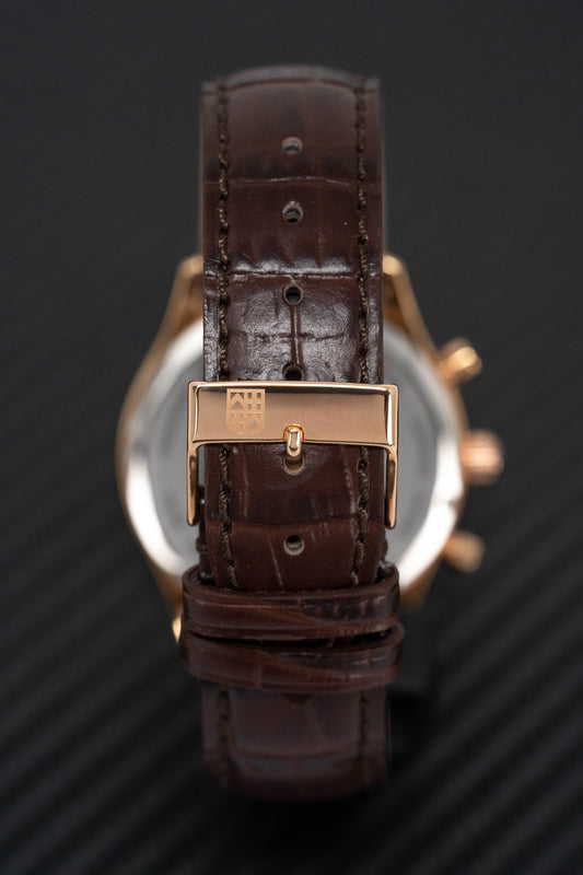 Frederique Constant Watch Men's Classic Chronograph Rose Gold PVD FC-292MV5B4