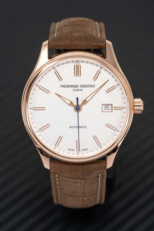 Frederique Constant Watch Classics Index Rose Gold PVD Leather FC-303NV5B4