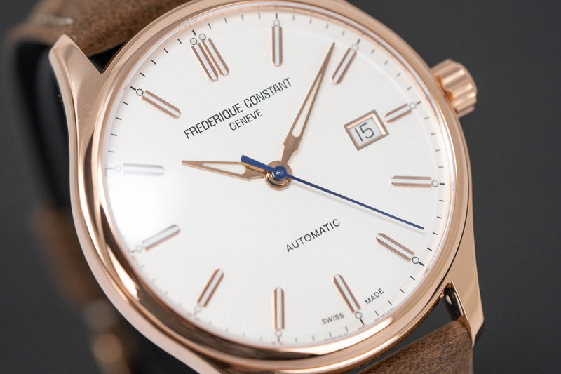 Frederique Constant Watch Classics Index Rose Gold PVD Leather FC-303NV5B4