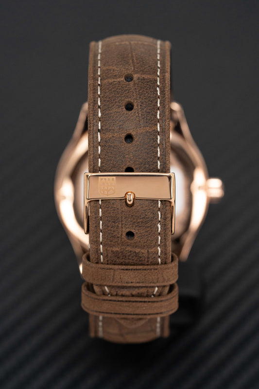 Frederique Constant Watch Classics Index Rose Gold PVD Leather FC-303NV5B4
