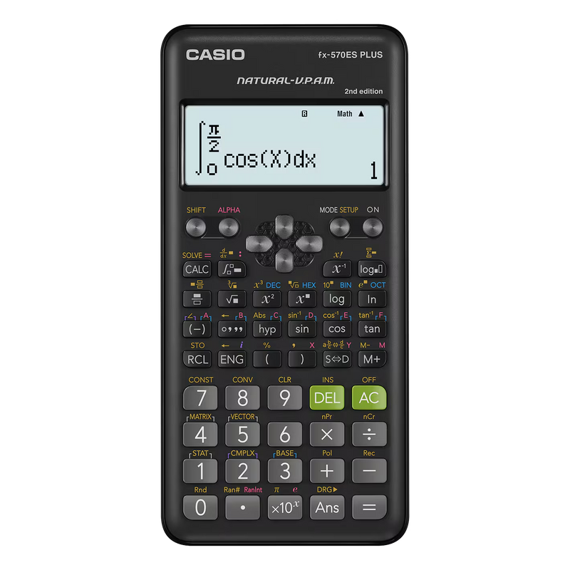 Casio Calculator FX-570ES Plus 2nd Edition 2-Line Display