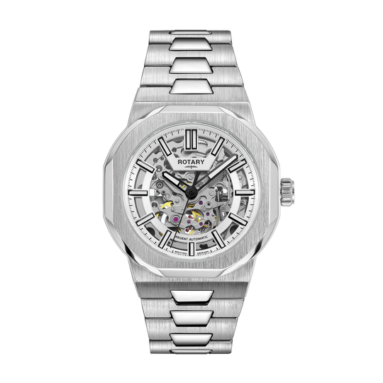 Rotary Skeleton Sport Men's Silver Watch GB05495/06