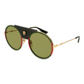 Gucci Women's Sunglasses Round Pilot Double-Bridge Green