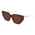 Gucci Women's Sunglasses Cat Eye Rectangle Havana