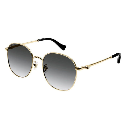 Gucci Women's Sunglasses Oversized Square Gold Black GG1142S 001 56