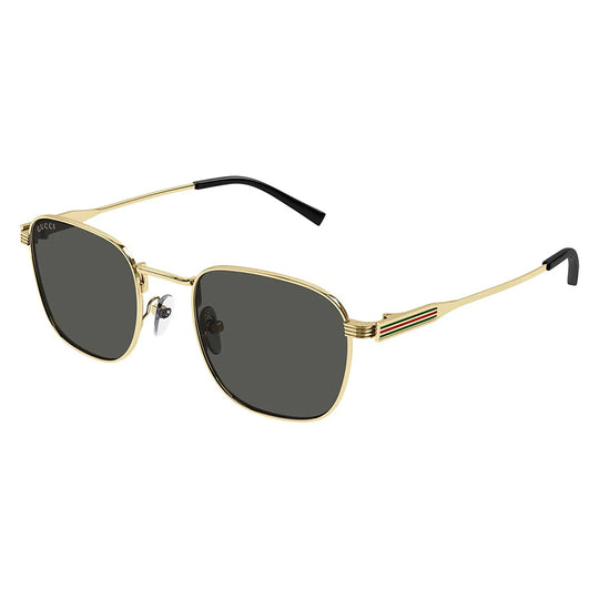 Gucci GG1876S Geometric Pilot Sunglasses Gold Grey