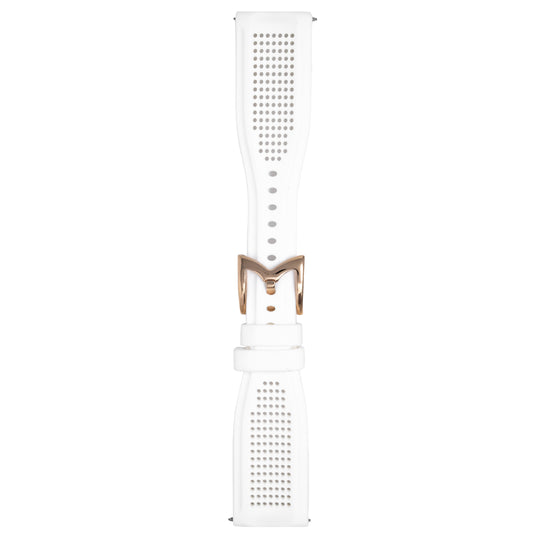 Gagà Milano Manuale 48mm Mesh Silicone White Watch Strap
