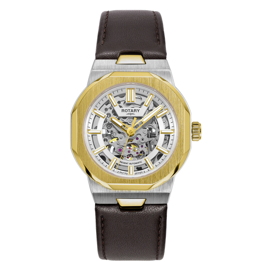 Rotary Skeleton Men's Gold Watch GS05496/06