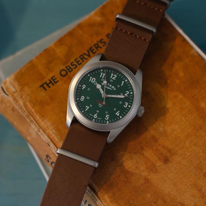 Rotary RW 1895 Field Ladies Watch Green GS05535 56 from WatchPilot
