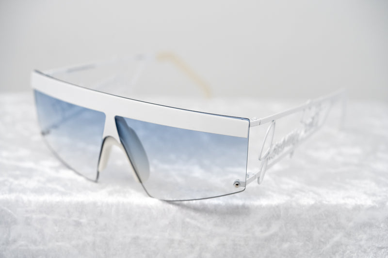 Jeremy Scott Unisex Rectangular White Grey Sunglasses 6JSSIGNATURESHADESWHITE