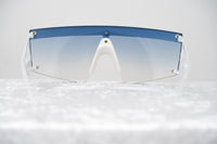 Jeremy Scott Unisex Rectangular White Grey Sunglasses 6JSSIGNATURESHADESWHITE