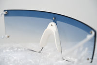 Jeremy Scott Unisex Rectangular White Grey Sunglasses 6JSSIGNATURESHADESWHITE