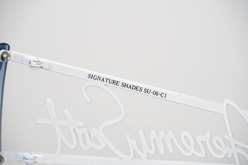 Jeremy Scott Unisex Rectangular White Grey Sunglasses 6JSSIGNATURESHADESWHITE