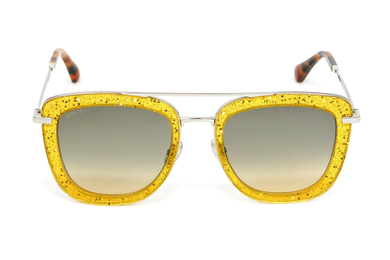 Jimmy Choo Women's Sunglasses Browline Yellow/Grey GLOSSY/S 40G