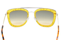 Jimmy Choo Women's Sunglasses Browline Yellow/Grey GLOSSY/S 40G