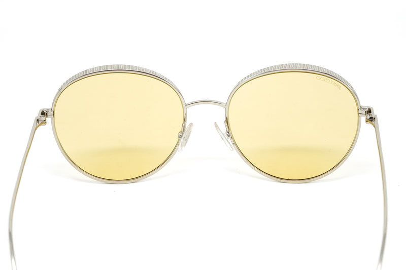 Jimmy Choo Women's Sunglasses Round Silver/Yellow ELLO/S DYG