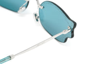 Jimmy Choo Women's Sunglasses Rimless Cat Eye Blue EMBER/S P2M