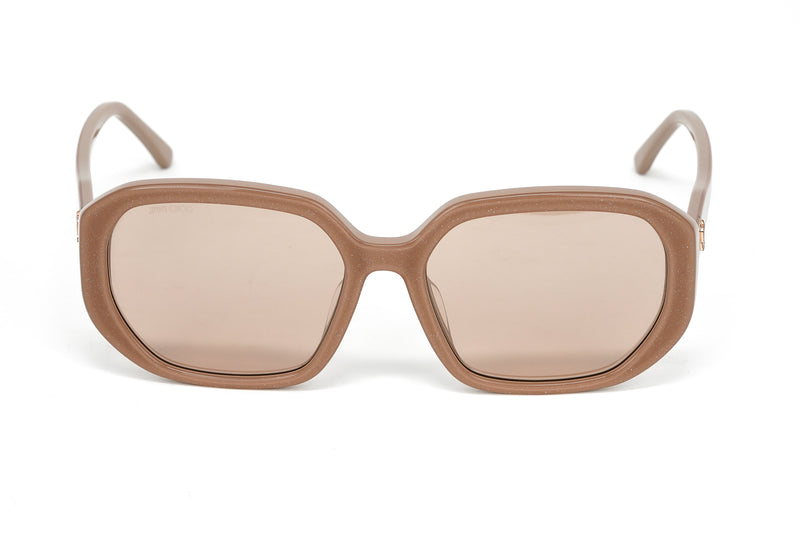 Jimmy Choo Women's Sunglasses Oversized Oval Beige/Pink KARLY/F/S FWM