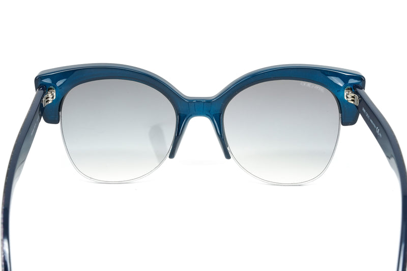 Jimmy Choo Women's Sunglasses Classic Square Navy Glitter PRIYA/S JOJ