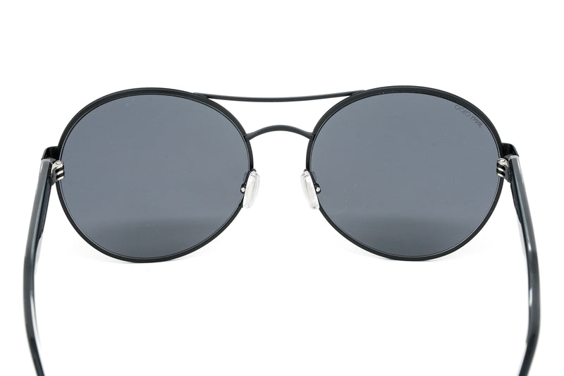 Jimmy Choo Unisex Sunglasses Round Browline Matte Black YANN/S 807