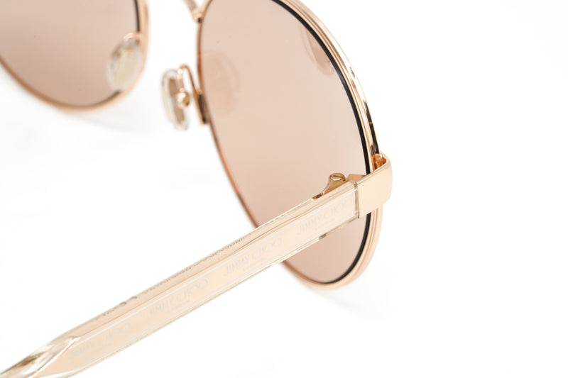 Jimmy Choo Unisex Sunglasses Round Browline Pink YANN/S DDB
