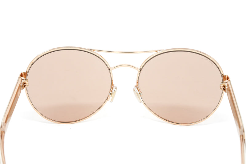 Jimmy Choo Unisex Sunglasses Round Browline Pink YANN/S DDB