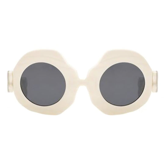 Jeremy Scott Unisex Oversized Sunglasses Bones Special Cream Grey