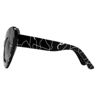 Jeremy Scott x Linda Farrow Black and White Sunglasses JSCATEYEC1SUN