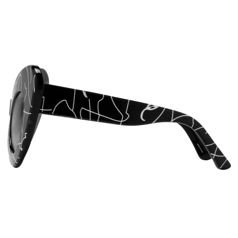 Jeremy Scott x Linda Farrow Black and White Sunglasses JSCATEYEC1SUN